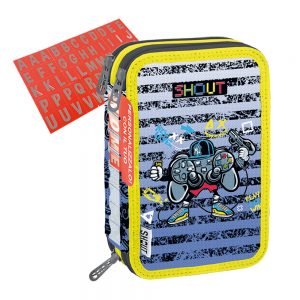 SHOUT GAMER - ASTUCCIO 3 ZIPPER - 44 PEZZI