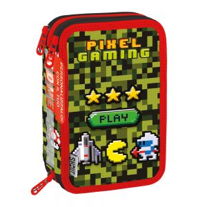 SHOUT PIXEL GAMING - ASTUCCIO 3 ZIPPER - 44 PEZZI