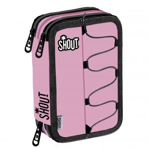 SHOUT TRADEMARK PINK - ASTUCCIO 3 ZIPPER 44 PEZZI
